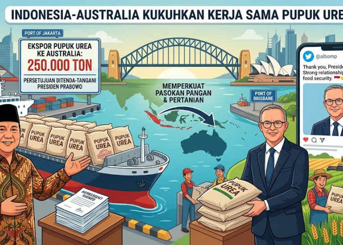 Perkuat Rantai Pasok Global, Indonesia Ekspor 250.000 Ton Pupuk Urea ke Australia