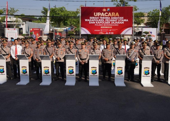 Kapolres Bojonegoro Pimpin Sertijab Wakapolres, PJU dan Sejumlah Kapolsek
