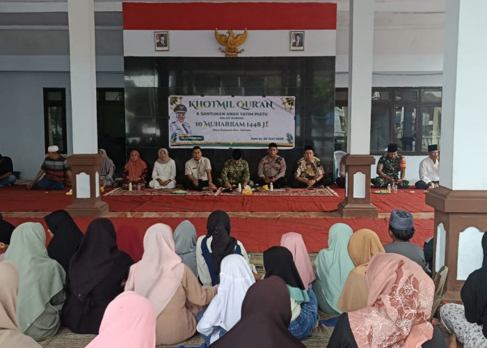 Sambut Tahun Baru Hijriah, Kades Rojopolo Gelar Khotmil Quran dan Santuni 35 Anak Yatim