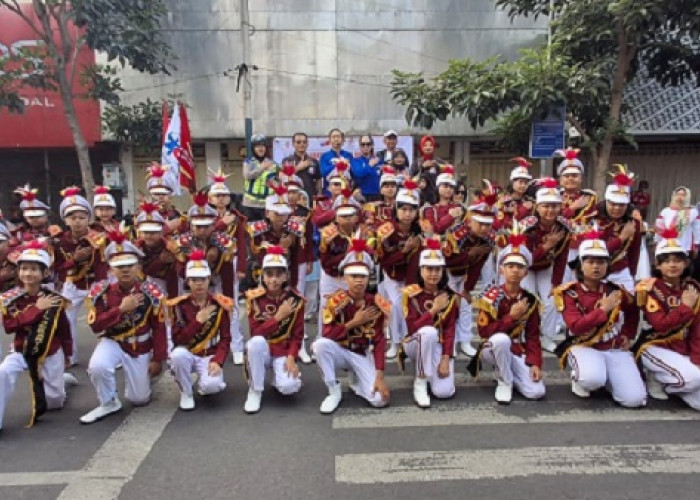 Polisi Cilik Binaan Satlantas Polres Kediri Kota Tampil Memukau di CFD Sedot Perhatian Warga