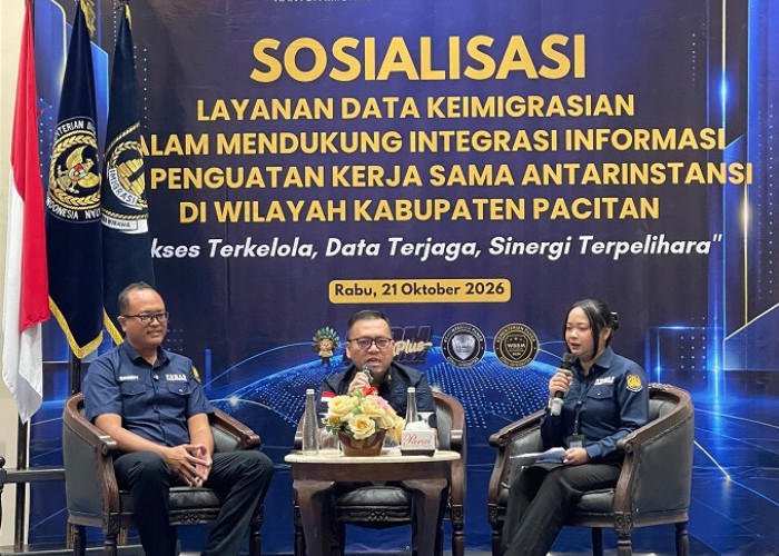 Imigrasi Ponorogo Sosialisasikan Layanan Data Keimigrasian untuk Instansi di Pacitan