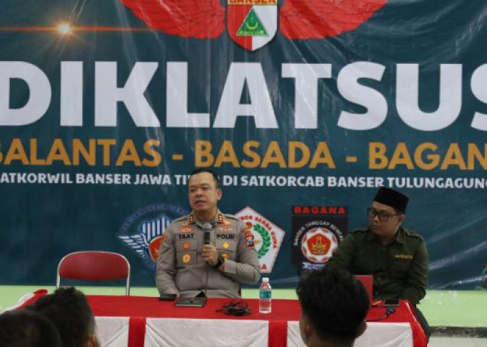 Kapolres Tulungagung Jadi Narasumber Diklatsus Banser se-Jatim, Bahas Tata Cara Penyampaian Aspirasi