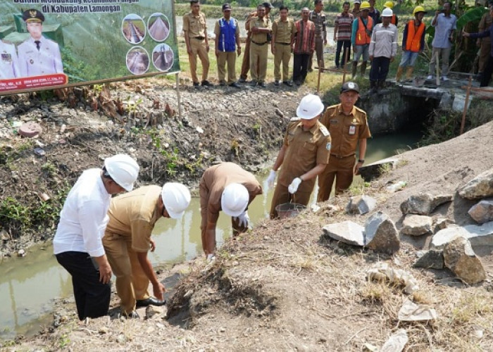 Groundbreaking 16 Titik Daerah Irigasi di Lamongan Dimulai