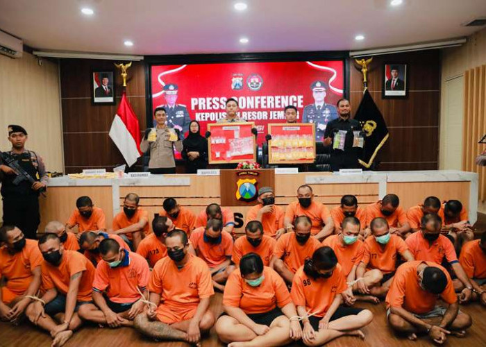 21 Hari Operasi, Polres Jember Bekuk 27 Tersangka Narkoba dan Okerbaya: Sita Ratusan Gram Sabu