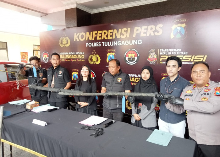 Beraksi di Tulungagung, 10 Maling Kabel Telkom Diringkus Polisi