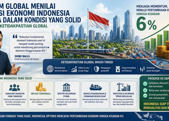 Ekonom Global: Ekonomi Indonesia Sehat, Jadi Modal Kuat Genjot Pertumbuhan hingga 6 Persen
