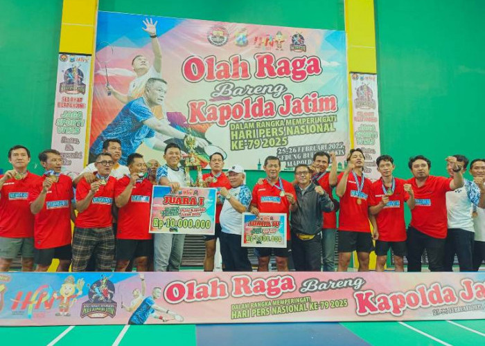 Kejuaraan Bulutangkis Antar Media Kapolda Jatim Cup 2025, Kabidhumas: Tahun Depan Bisa Lebih Meriah 