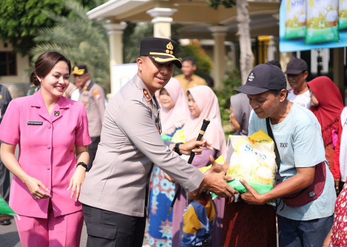 Antusiasme Masyarakat Warnai Gerakan Pangan Murah yang Digelar Polres Kediri