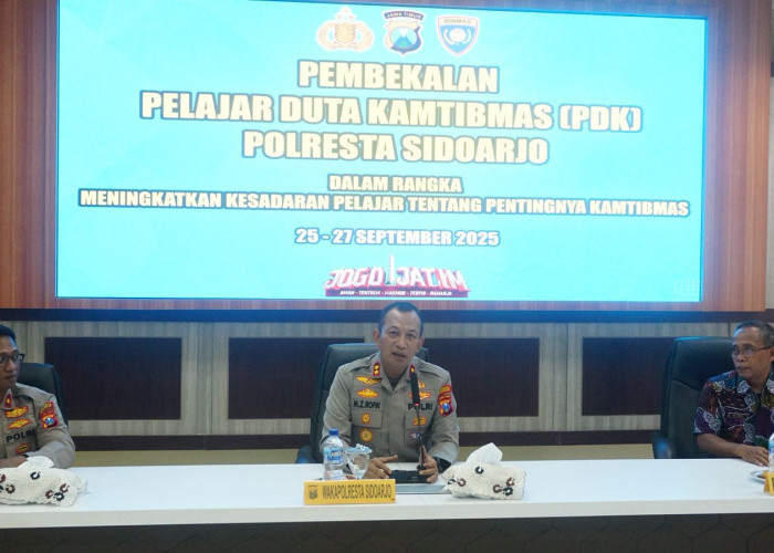 Polresta Sidoarjo Bekali Pelajar Duta Kamtibmas, Dorong Generasi Muda Jadi Agen Perubahan