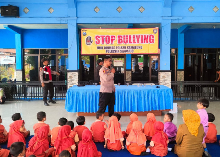 Polsek Krembung Edukasi Bahaya Bullying Sejak Dini