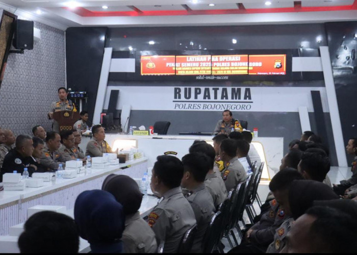 Antisipasi Gangguan Kamtibmas, Polres Bojonegoro Gelar Latpraops Pekat Semeru