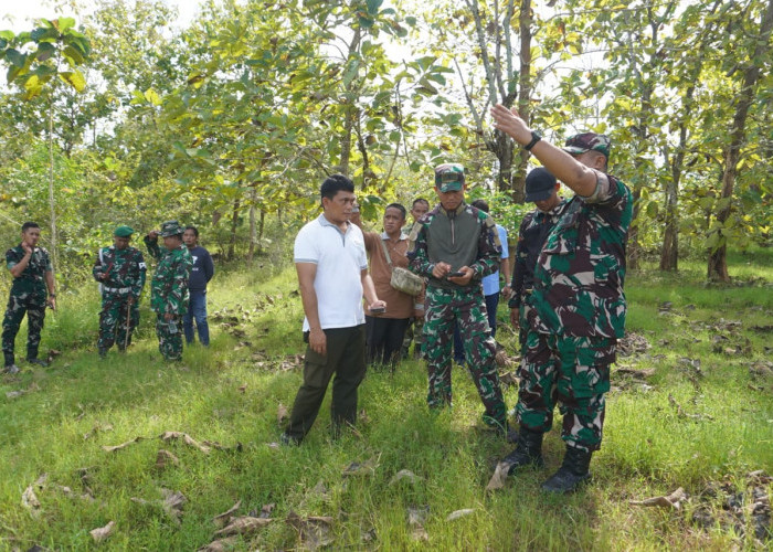 Dandim Sumenep Kawal Penentuan Batas Lahan Yon TP 931/KJ