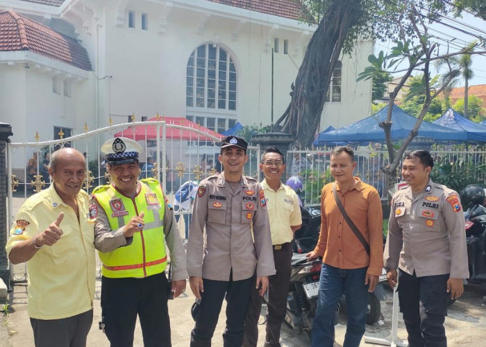 Polsek Bubutan Perketat Pengamanan Gereja, Ibadah Minggu Berjalan Aman di Surabaya