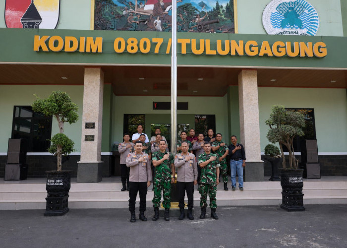 Kapolres Tulungagung Sambangi Kodim 0807, Perkuat Sinergitas TNI-Polri Jaga Wilayah Tetap Kondusif