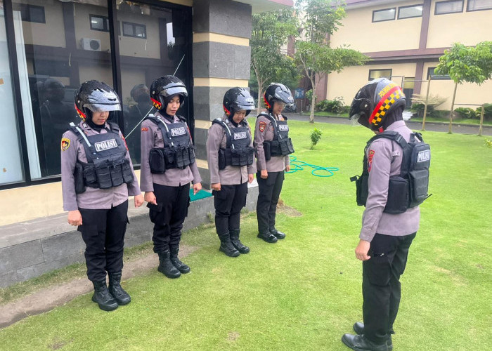 Polwan Jenggala Presisi Patroli Tempat Keramaian, Jaga Kamtibmas Selama Ramadan