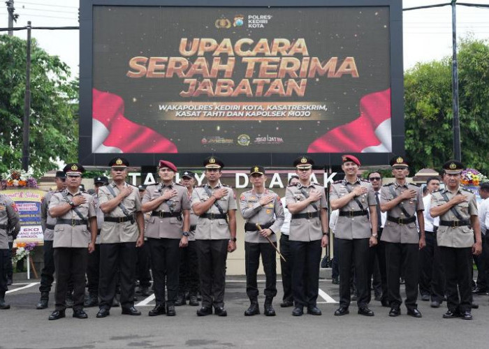 Wakapolres dan Kasatreskrim Polres Kediri Kota Berganti, Kapolres Tekankan Sinergitas