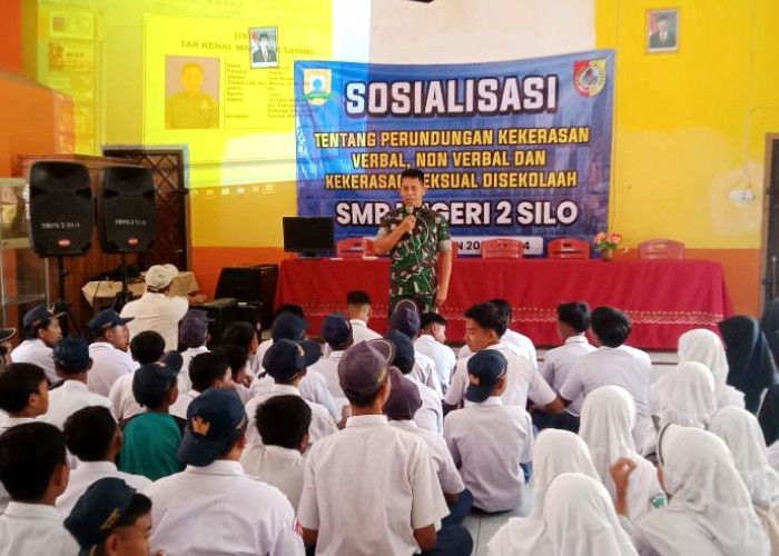 Marak Bullying di Kalangan Pelajar, SMPN 2 Silo Gandeng TNI Berikan Wasbang