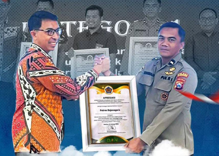 Polres Bojonegoro Raih Apresiasi Peringkat 3 dari Kementerian Keuangan