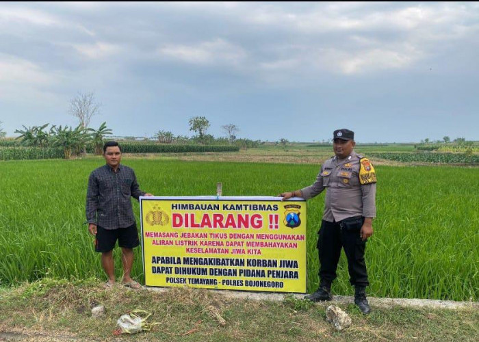 Polsek Temayang Imbau Warga Tak Jebak Tikus dengan Aliran Listrik