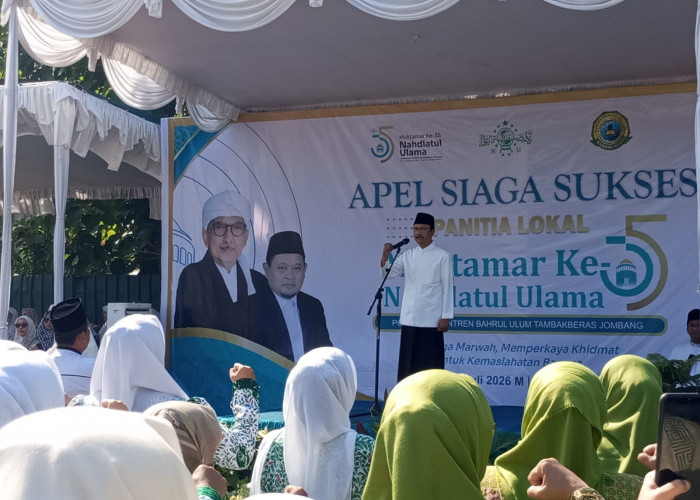 Pimpin Apel Panitia Muktamar Ke-35 NU, Gus Ipul Pastikan Peserta Dilayani dengan Baik