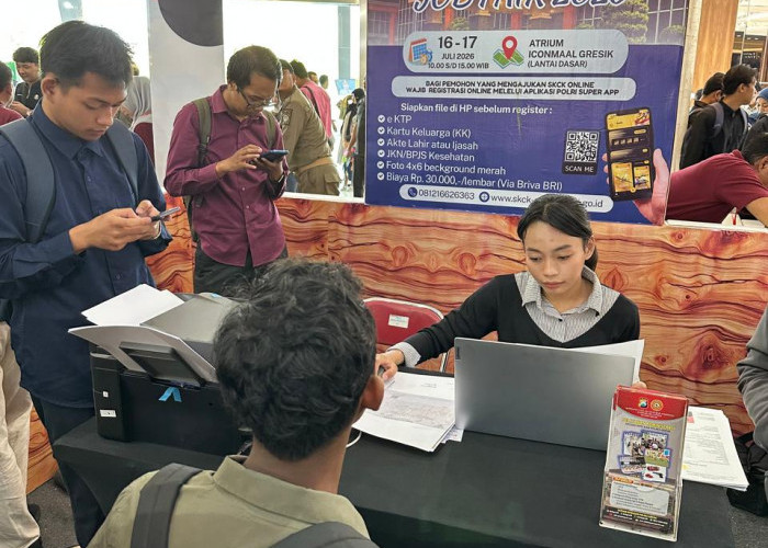 Polres Gresik Buka Layanan SKCK Online di Job Fair 2026, Pencari Kerja Bisa Urus Persyaratan di Lokasi