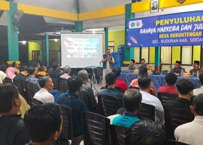 Polsek Buduran Gelar Penyuluhan Bahaya Narkoba dan Judi Online di Desa Dukuh Tengah