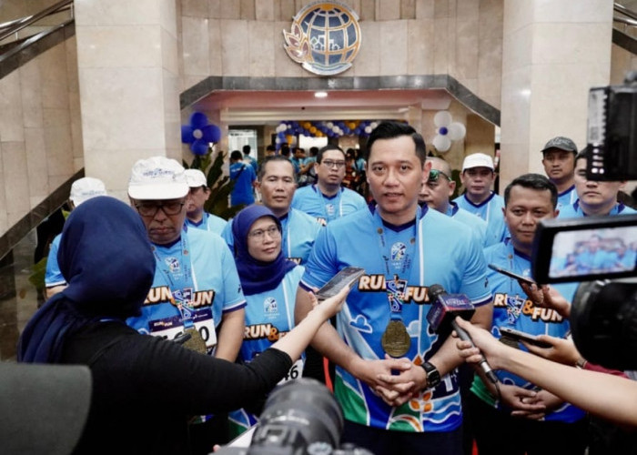 Selenggarakan HANTARU 2024 Run & Fun 5k, Menteri AHY Harapkan Pegawai Semakin Solid dan Kompak