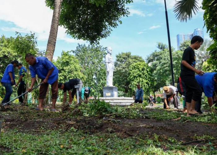 Kolaborasi Solid Pemkot Surabaya-Pemprov Jatim, Taman Apsari Kembali Pulih Pasca Pesta Rakyat