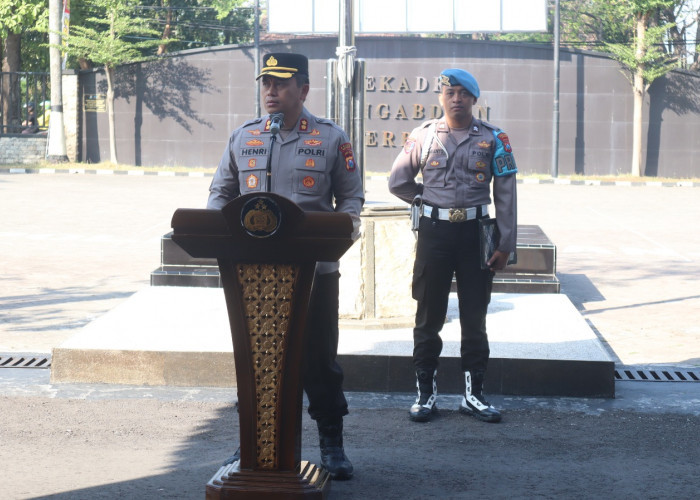 Kapolres Nganjuk Instruksikan Personel Siaga, Tegaskan Jaga Mako dan Objek Vital