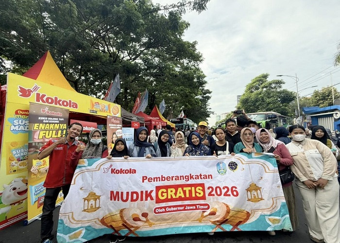 Kokola Group Konsisten Dampingi Mudik Gratis Jatim, Tebar Sharing Happylicious ke Ribuan Pemudik