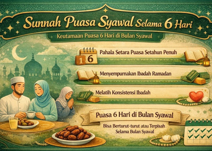 Keutamaan Puasa Enam Hari di Bulan Syawal setelah Idulfitri