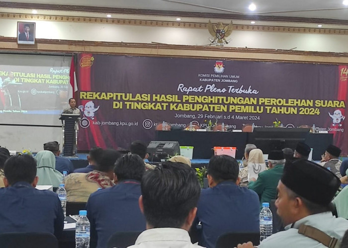 KPU Jombang Mulai Lakukan Rekapitulasi Hasil Penghitungan Perolehan Suara
