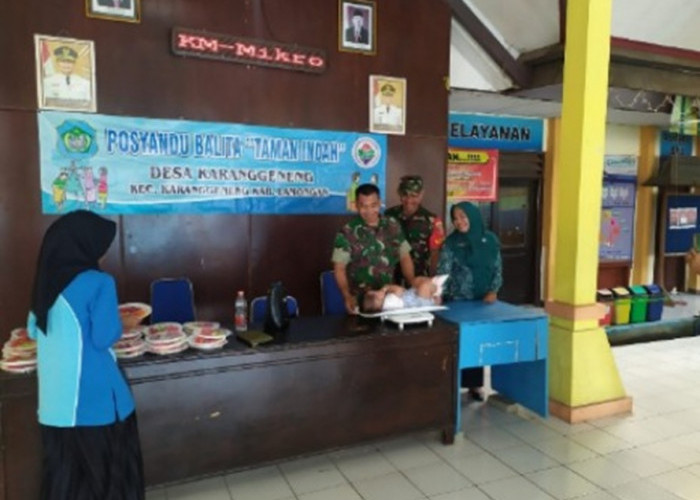 TNI Terjun Langsung Dampingi Posyandu Cegah Stunting di Lamongan