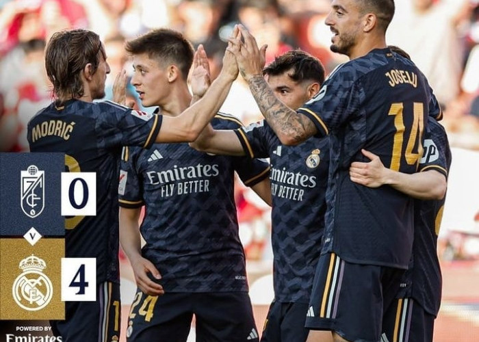 Menang Telak atas Granada, Real Madrid Perpanjang Rekor Kemenangan di LaLiga
