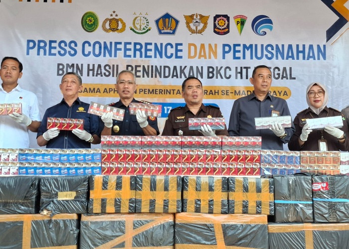 Bea Cukai Madiun Musnahkan 4,6 Juta Batang Rokok Ilegal, Selamatkan Rp 4,2 Miliar Uang Negara