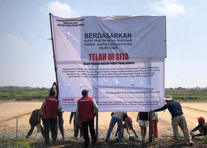 Polda Jatim Sita Lahan 89,8 Hektare Milik PT KIG di Gresik Utara