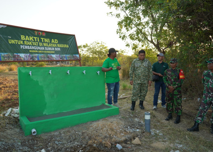Dandim Sumenep Cek 5 Sumur Bor di Raas, Pastikan Air Mengalir untuk Warga