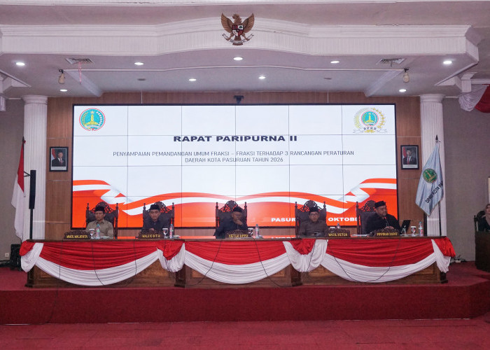 Pemkot Pasuruan Ikuti Rapat Paripurna II DPRD, Enam Fraksi Sampaikan Pandangan Umum Tiga Raperda