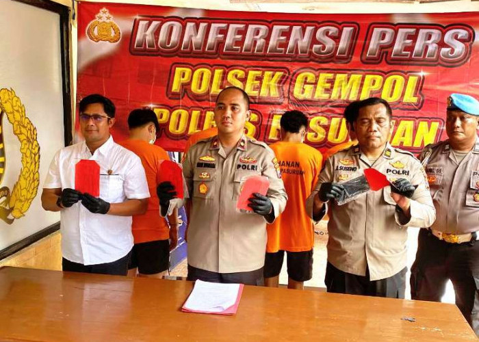 Polsek Gempol Ringkus Empat Pemuda Pelaku Pengeroyokan Brutal di Jalur Surabaya-Malang