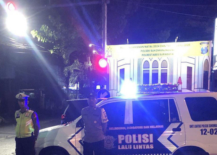 Polsek Sukomanunggal Intensifkan Patroli Blue Light, Jaga Keamanan Kota Surabaya