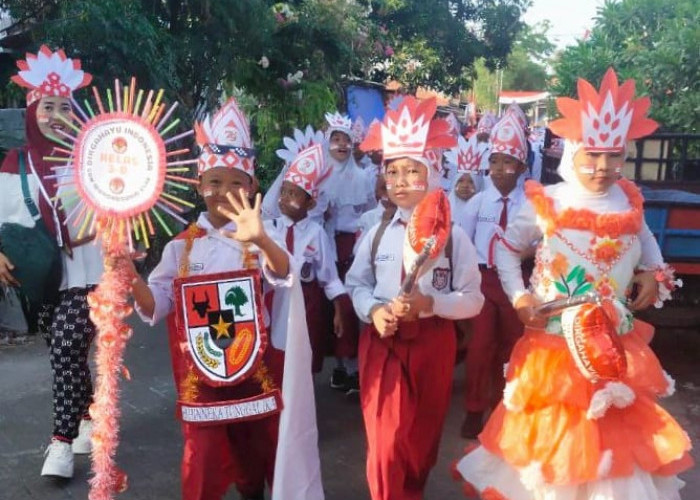 JJS Jadi Cara Siswa SDN Wonokusumo VI Surabaya Warnai Hari Kemerdekaan