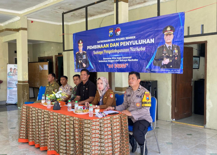 Polres Jember Gaungkan Perang Narkoba di Desa Subo, Ajak Warga Jadi Pelopor