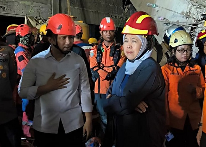 Khofifah dan Emil Pastikan Penanganan Cepat Korban Runtuhan Ponpes Al Khoziny