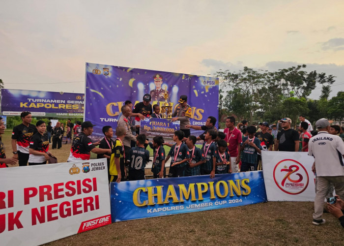 APJ Akademi Kaliwates Juara 1 Turnamen Kapolres Cup 2024 