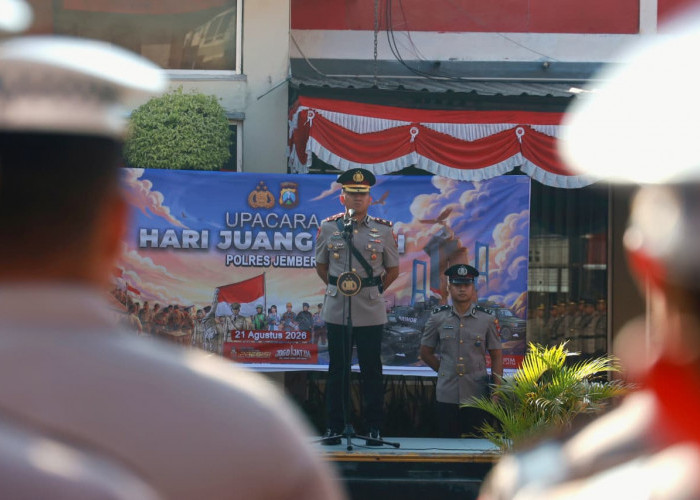Menolak Lupa Sejarah, Polres Jember Merawat Api Semangat Proklamasi Polisi 1945