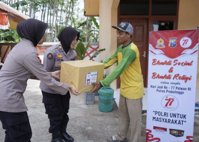 Polres Probolinggo Gelar Baksos dan Bakti Religi Sambut Hari Jadi Ke-77 Polwan