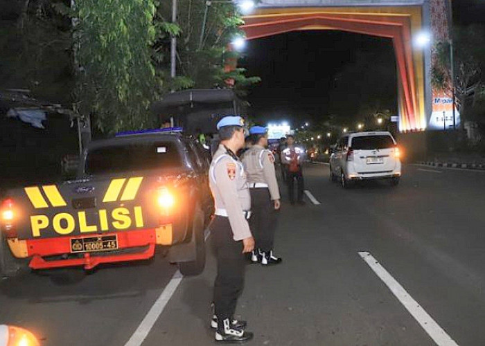 Polres Kediri Kota Patroli Skala Besar Antisipasi Ganguan Kamtibmas Malam Akhir Pekan