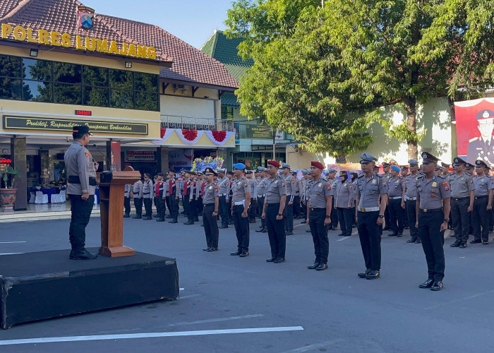 62 Personel Polres Lumajang Naik Pangkat, Kapolres: Jadikan Motivasi Tingkatkan Profesionalisme