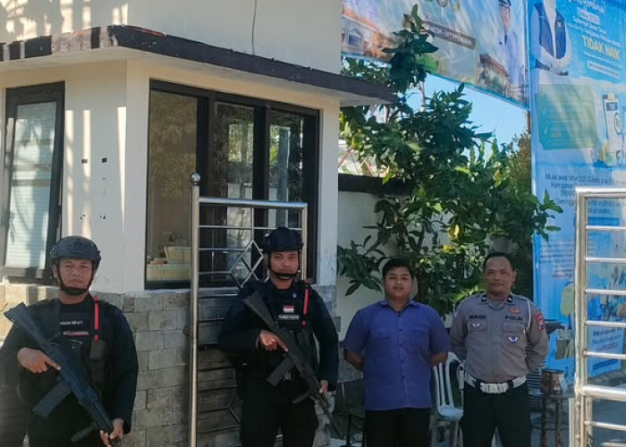 Satlantas Polres Ngawi Gelar Patroli Gabungan Bersama Brimob, Perkuat Pengamanan Objek Vital