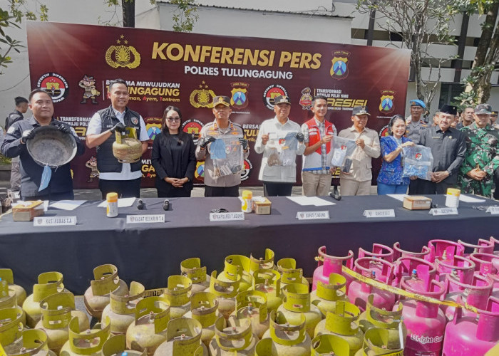 Polres Tulungagung Bongkar Sindikat Pengoplos Gas Subsidi Antar Kota